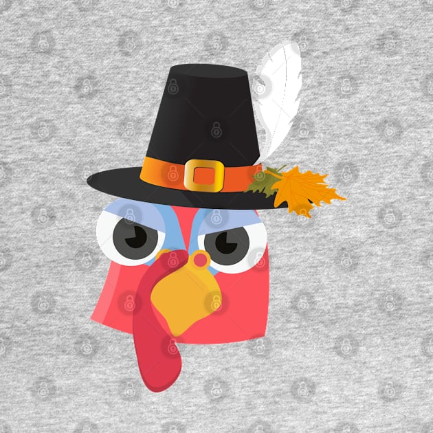 Funny thanksgiving pilgrim turkey by tatadonets